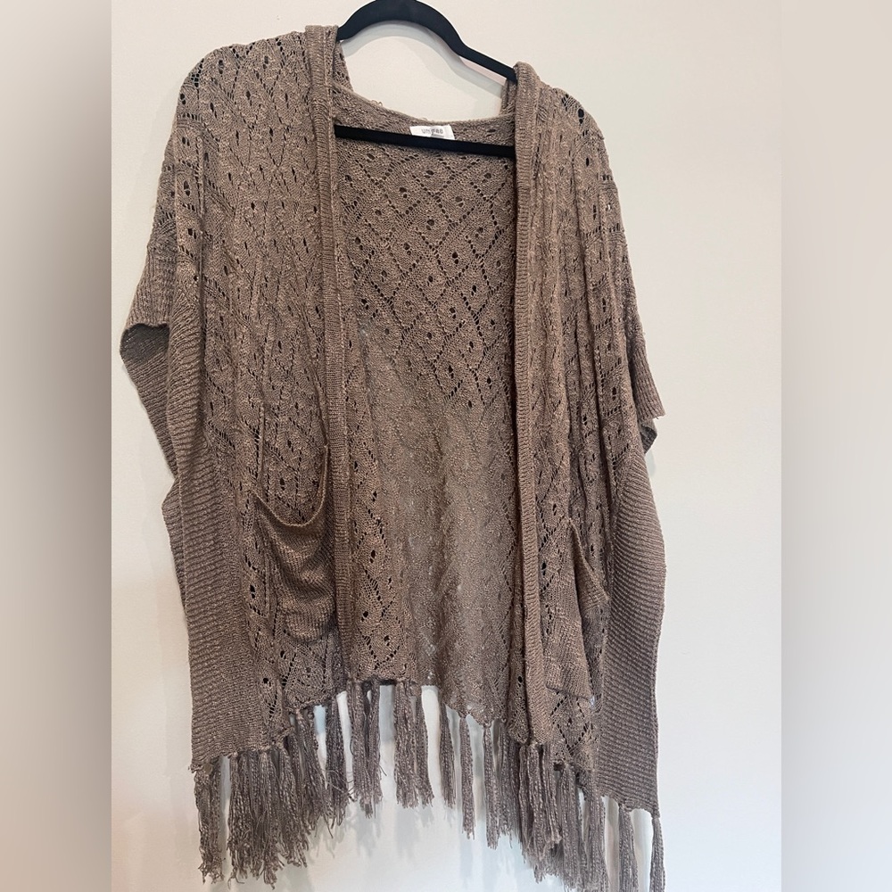 Umgee Long  fringe knit cardigan